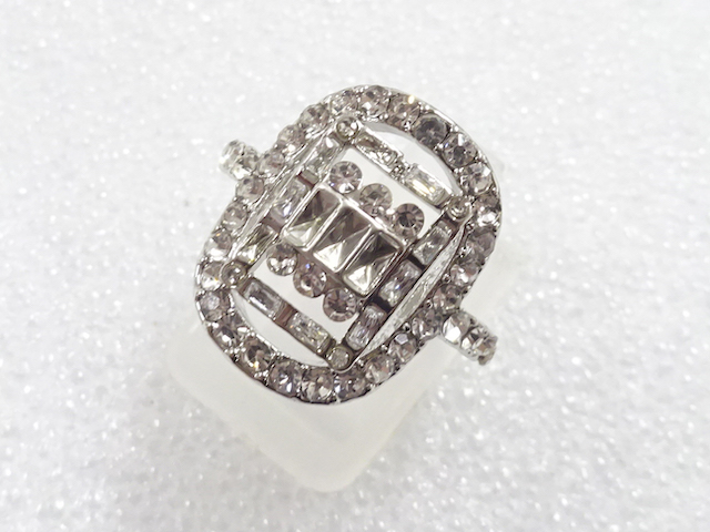 JAPANESE KIMONO / ANTIQUE CRYSTAL RING (SIZE 11)